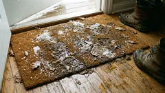 Ik was mijn voordeurmat niet in de winter - in plaats daarvan gebruik ik een eenvoudige oplossing